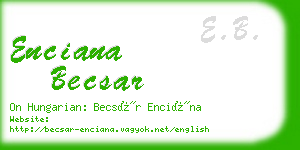 enciana becsar business card